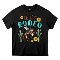 Black let's rodeo Heavy Core Tee - MaliasSmallBusiness