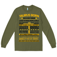 Army Green TAURUS FACTS Long Sleeve Tee - Bettercallsaul
