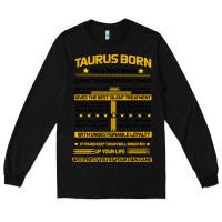 Black TAURUS FACTS Long Sleeve Tee - Bettercallsaul