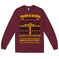Burgundy TAURUS FACTS Long Sleeve Tee - Bettercallsaul
