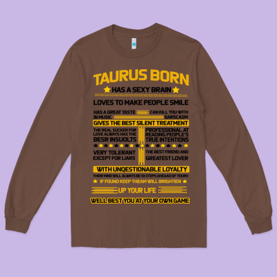 Taurus Facts Long Sleeve Tee Designed By Bettercallsaul