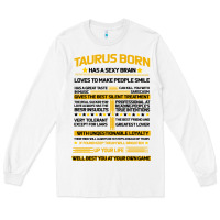 White TAURUS FACTS Long Sleeve Tee - Bettercallsaul