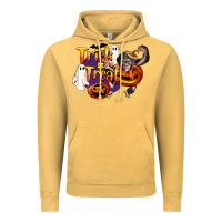 Vintage Mustard Trick Or Treat Chimpanzee Vintage Hoodie - LillyAllenDesigns