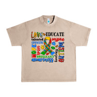 French Oak autism awareness typography Urban Heavy Tee - Artiststas