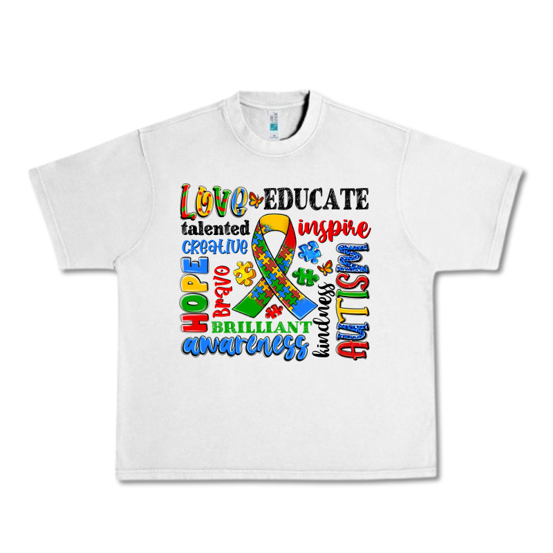 Autism Awareness Typography Urban Heavy Tee by Artiststas | Teevron