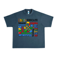 Midnight Navy autism awareness typography Urban Heavy Tee - Artiststas