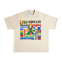 Sandshell autism awareness typography Urban Heavy Tee - Artiststas