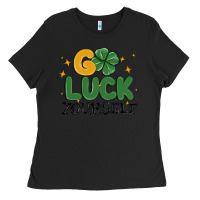 Black go luck yourself Ladies Tee - MaliasSmallBusiness