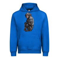 Cobalt Chimpanzee Illustrations Urban Hoodie - LillyAllenDesigns