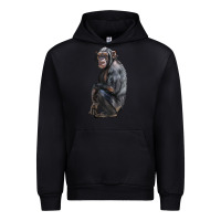 Foreset Green Chimpanzee Illustrations Urban Hoodie - LillyAllenDesigns