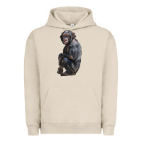 Pigment French Oak Chimpanzee Illustrations Urban Hoodie - LillyAllenDesigns