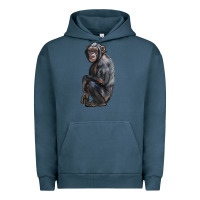 Pigment Midnight Navy Chimpanzee Illustrations Urban Hoodie - LillyAllenDesigns