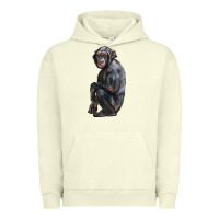 Pigment Pistachio Chimpanzee Illustrations Urban Hoodie - LillyAllenDesigns