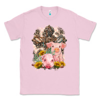 Bubblegum Pink Western Pigs with Crosses Classic Tee - LillyAllenDesigns