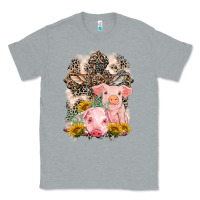 Heather Grey Western Pigs with Crosses Classic Tee - LillyAllenDesigns