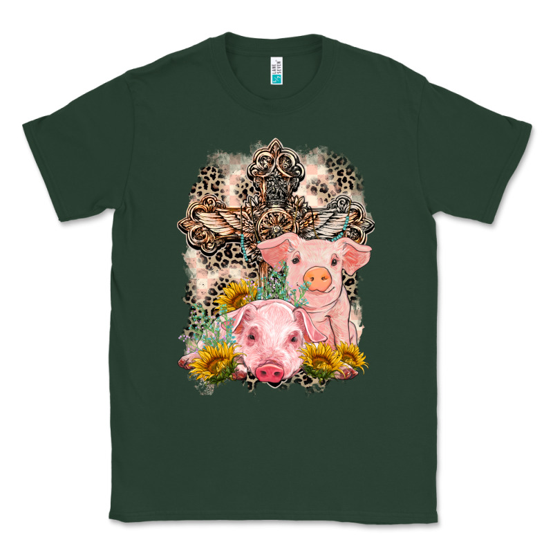 Western Pigs With Crosses Classic Tee by LillyAllenDesigns | Teevron
