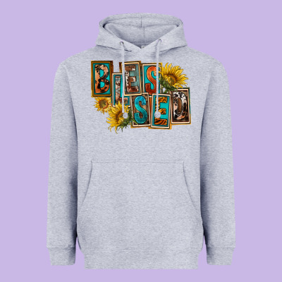 Western Blessed Heavyweight Hoodie Designed By Fadigitalartstudio