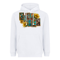 White Western Blessed Heavyweight Hoodie - FaDigitalArtStudio