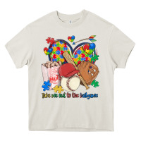 Cream take me out to the ballgame  autism baseball Heavy Core Tee - MaliasSmallBusiness