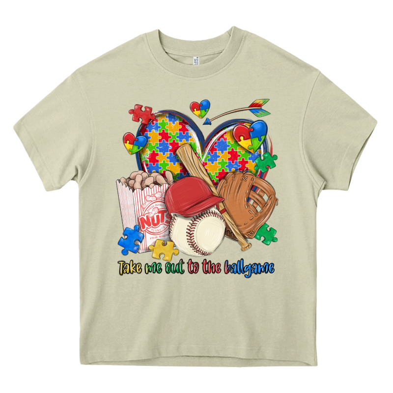 Take Me Out To The Ballgame  Autism Baseball Heavy Core Tee by MaliasSmallBusiness | Teevron