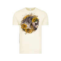 Vintage Arctic arabian horse with sunflowers Vintage Tee - LillyAllenDesigns