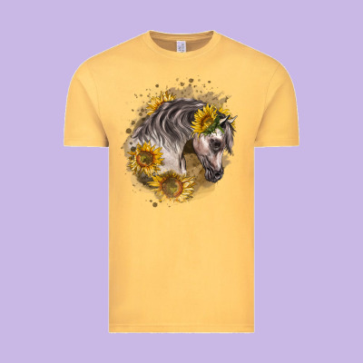 Arabian Horse With Sunflowers Vintage Tee Designed By Lillyallendesigns