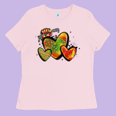 Juneteenth Hearts Ladies Tee Designed By Maliassmallbusiness