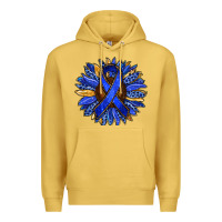 Antique Gold Colon Cancer Awareness sunflower Premium Hoodie - RanaPortraitStore