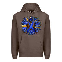 Coffee Colon Cancer Awareness sunflower Premium Hoodie - RanaPortraitStore