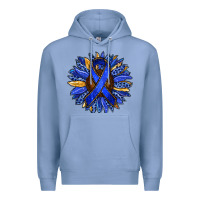 Colony Blue Colon Cancer Awareness sunflower Premium Hoodie - RanaPortraitStore