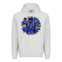 Dove Grey Colon Cancer Awareness sunflower Premium Hoodie - RanaPortraitStore