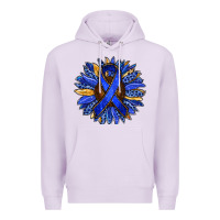 Lilac Colon Cancer Awareness sunflower Premium Hoodie - RanaPortraitStore
