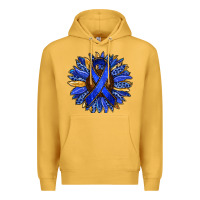 Mustard Colon Cancer Awareness sunflower Premium Hoodie - RanaPortraitStore