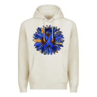 Oatmeal Heather Colon Cancer Awareness sunflower Premium Hoodie - RanaPortraitStore