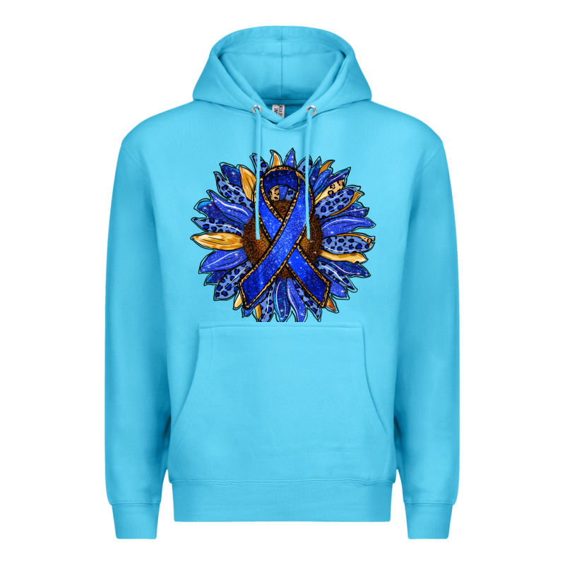 Colon Cancer Awareness Sunflower Premium Hoodie by RanaPortraitStore | Teevron