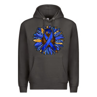Smoke Colon Cancer Awareness sunflower Premium Hoodie - RanaPortraitStore