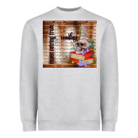 Heather Grey never retring from reading Heavyweight Sweatshirt - TumblerDesignByShophia