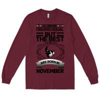 Burgundy NOVEMBER Long Sleeve Tee - Bettercallsaul