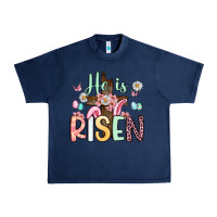 Navy he is risen Urban Heavy Tee - Artiststas