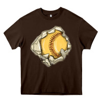 Chocolate Brown softball Heavy Core Tee - MaliasSmallBusiness