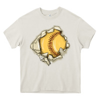 Cream softball Heavy Core Tee - MaliasSmallBusiness