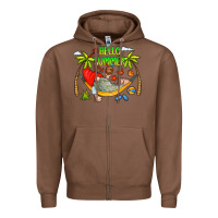 Chestnut Hello Summer Zipper Hoodie - CowCowDesign