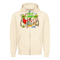 Sandshell Hello Summer Zipper Hoodie - CowCowDesign