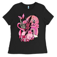 Black pink vibes Ladies Tee - MaliasSmallBusiness