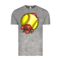 Cloud Rock Western Softball With Roses Vintage Tee - LillyAllenDesigns