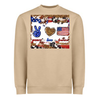Mushroom peace love america Heavyweight Sweatshirt - TumblerDesignByShophia