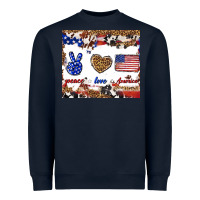 Navy peace love america Heavyweight Sweatshirt - TumblerDesignByShophia