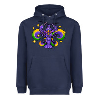 Navy mardi gras crawfish 2 Heavyweight Hoodie - FaDigitalArtStudio