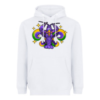 White mardi gras crawfish 2 Heavyweight Hoodie - FaDigitalArtStudio
