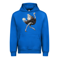 Cobalt Ostrich Urban Hoodie - LillyAllenDesigns